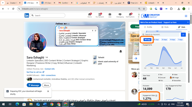 Creator Match chrome extention1