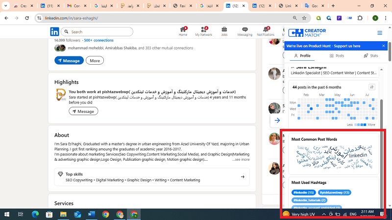 Creator Match chrome extention2