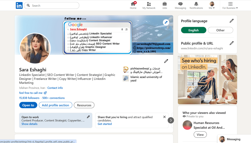 LINKEDIN Public profile & URL